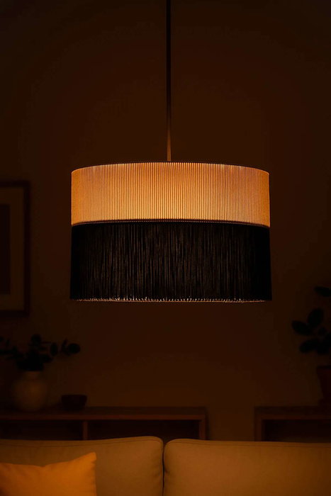 Opviq Tenabra Lámpara de Macramé Beige y Negro Opviq Tenabra Lámpara de Macramé Beige y Negro